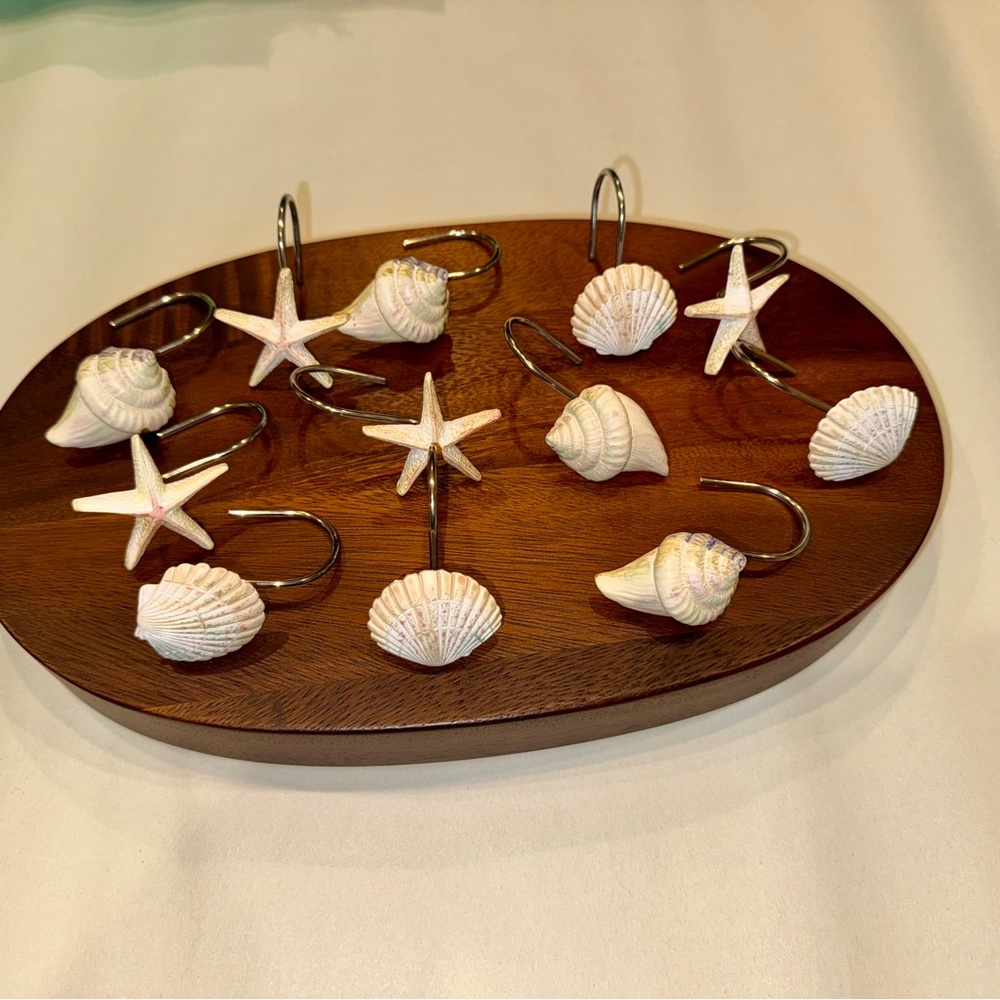 Seashell and Starfish Shower Hooks